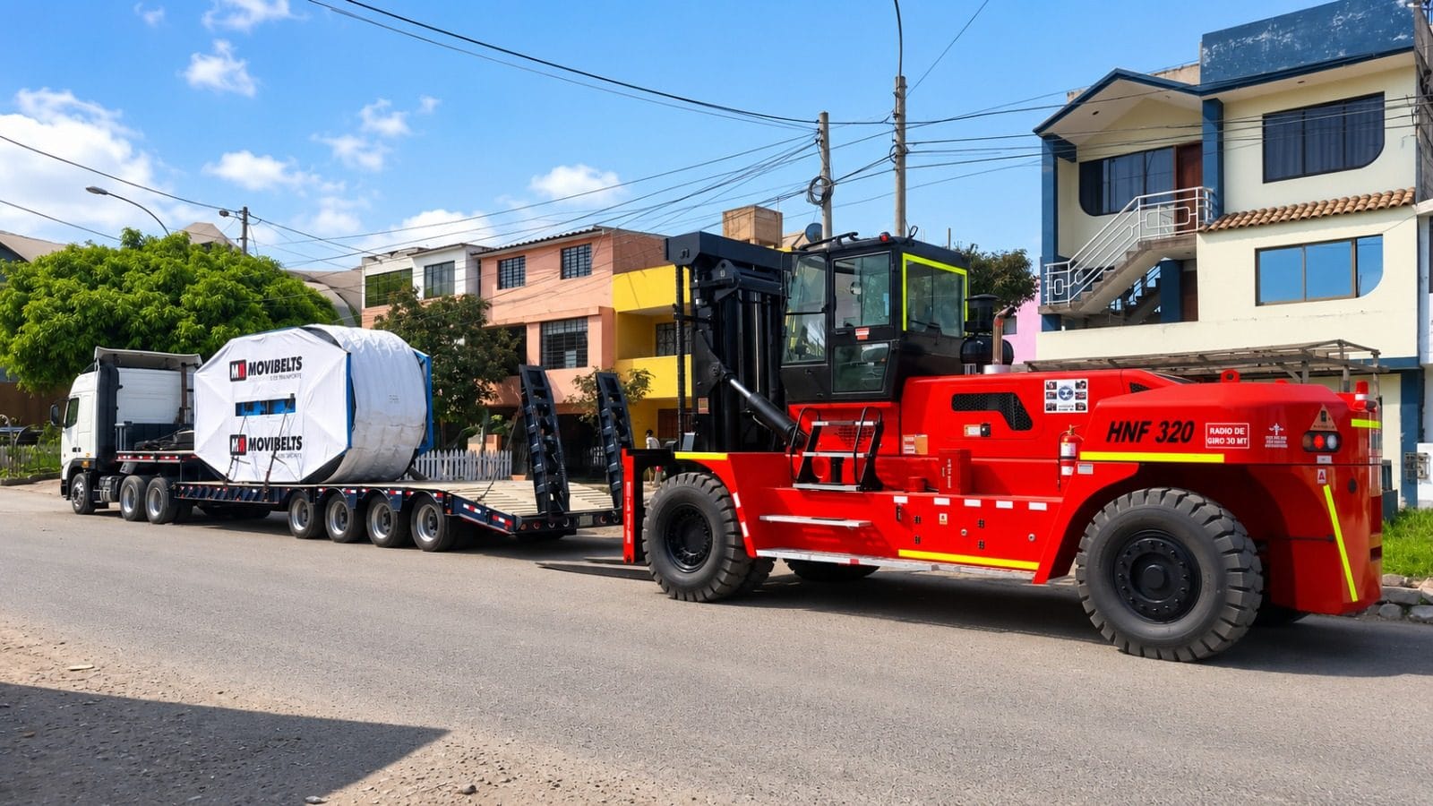 Montacargas urgente de Depovent atendiendo en vía pública en Lima